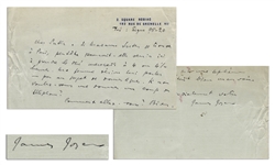 James Joyce Autograph Letter Signed -- ...I have undergone a seventh operation. It was quite awful this time...